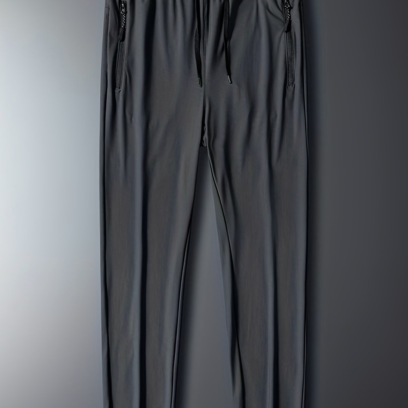 Men's Solid Stretch Sports Drawstring Sweat Pants