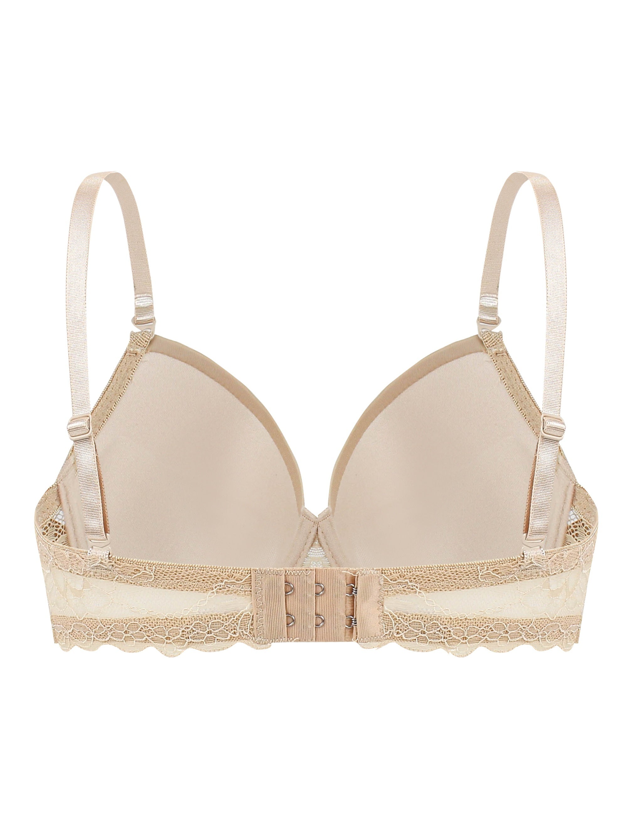 Solid Lace Stitching Bra Push Up Anti-sagging Everyday Bra