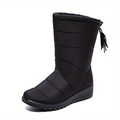 Women's Waterproof Wedge Snow Boots Plush Lined Comfortable Winter Boots
