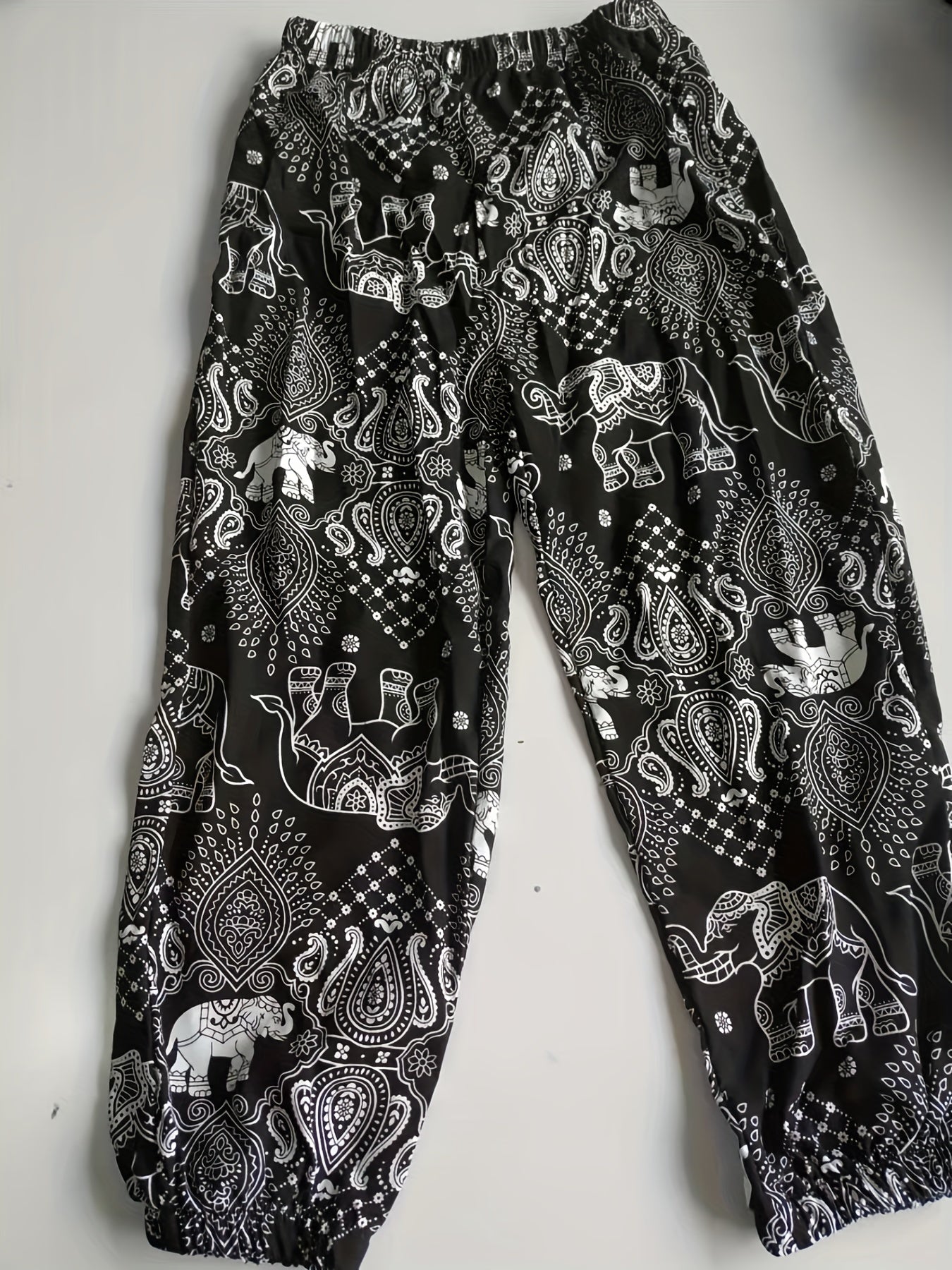 Girls Casual Flowers Graphic Cotton Jogger Trousers for Summer