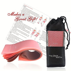 4-Piece Yoga Resistance Band Set with Stretch Strap for Hip Thigh Leg Training