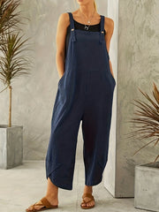 Wide Leg Bib Jumpsuit for Women Spring & Summer Clothing