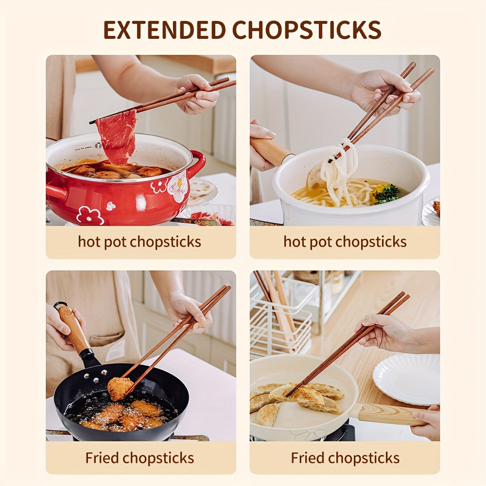 Red Sandalwood Long Chopsticks Non-slip Wooden Hot Pot Frying Chopsticks