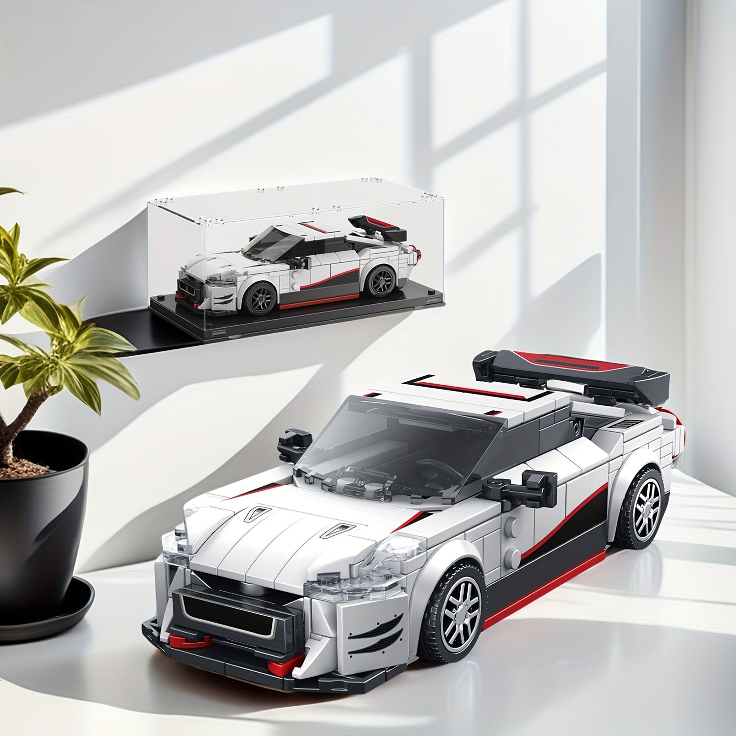 317pcs Sports Car Building Blocks Set Movie Theme ABS Material Enhances Concent