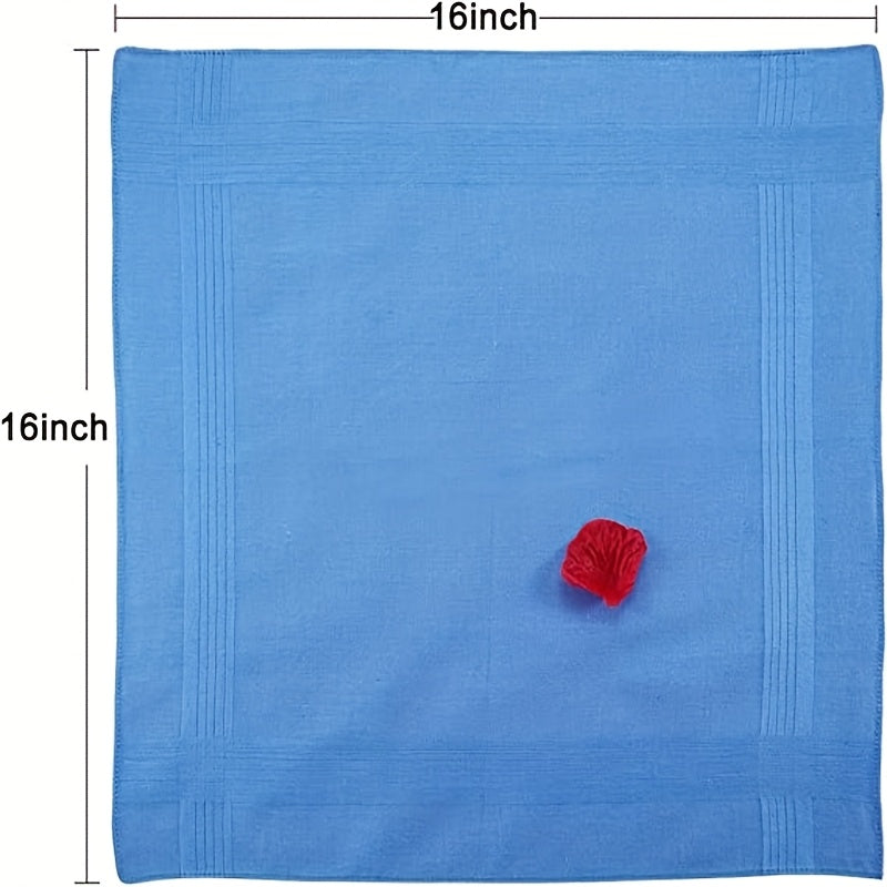 Men's Pocket Handkerchiefs 5pcs Assorted Colors Light Dark Teal Brown