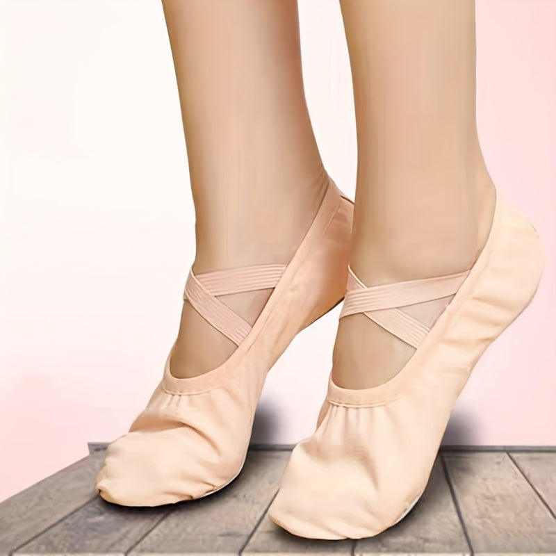 Kids Solid Dance Shoes Soft Sole Training Ballet Shoes