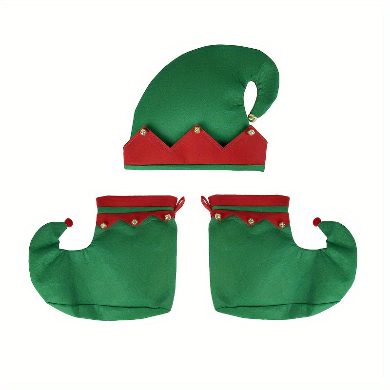 Christmas Elf Decorative Clothing Xmas Elf Hat Shoes