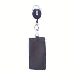 Retractable Buckle PU Card Holder Cover