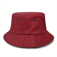 Unisex Cotton Bucket Hat Lightweight Sunshade Cap