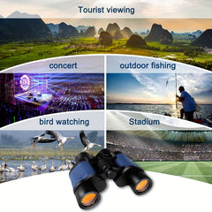60x60 Compact Binoculars HD Portable Binoculars Low Light Night Vision