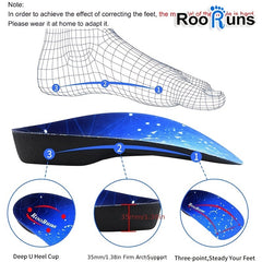 Plantar Fasciitis Support Insoles for Women and Men