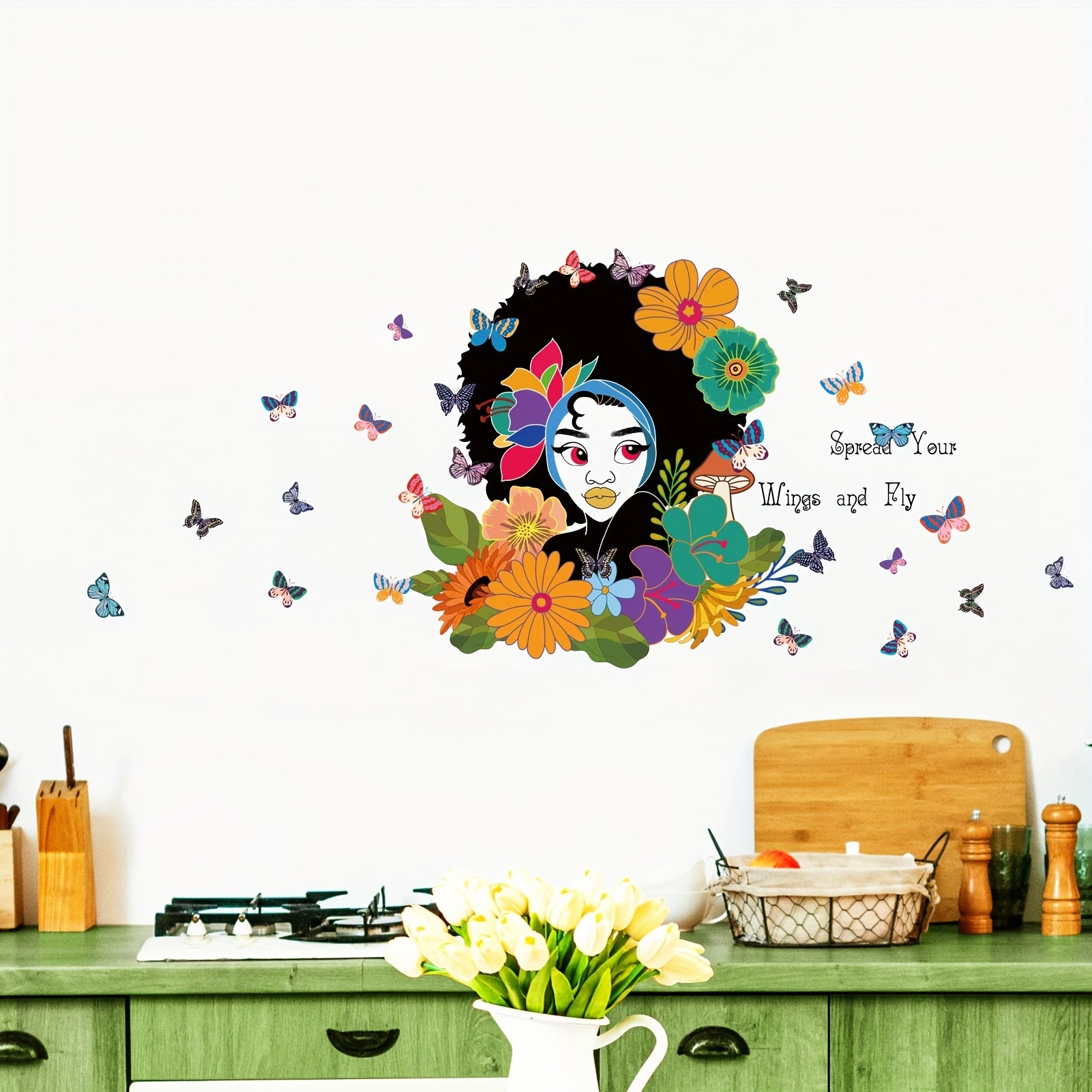 Colorful Flower Quote Wall Decal Peel And Stick Home Decor