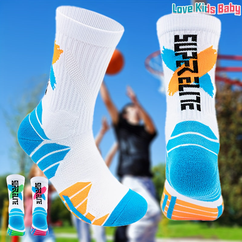 Breathable Basketball Socks for Kids Size 25-31.09 Meters Shoes