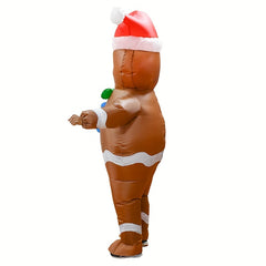 Gingerbread Man Inflatable Christmas Party Costume