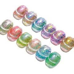 12 Colors Magnetic Gel Nail Polish - Colorful Holographic Cat Eye Gel
