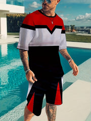 Men's 2-Piece Summer Outfit: T-Shirt & Shorts Set