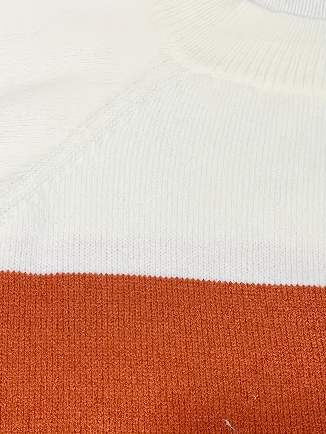 Colorblock Off Shoulder Sweater