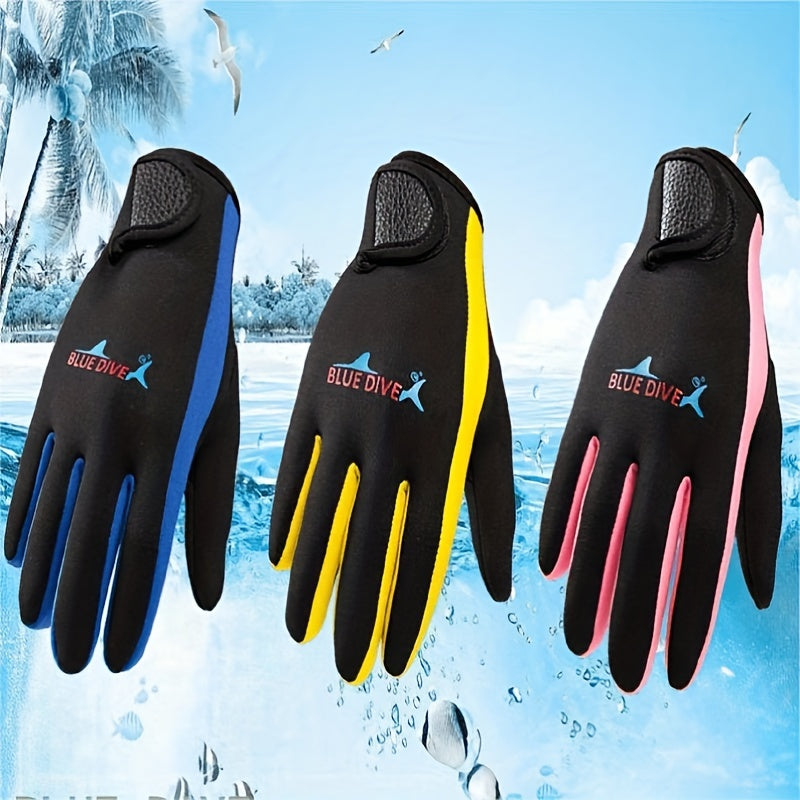 Durable Anti Slip Diving Gloves Winter Swimming Surfing Underwater Work