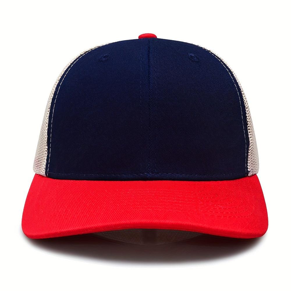 Wide Brim Baseball Cap Block Sunscreen Trucker Hat Mesh Breathable Snapback
