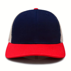 Wide Brim Baseball Cap Block Sunscreen Trucker Hat Mesh Breathable Snapback
