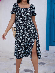 Ditsy Floral Print Maxi Dress