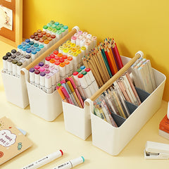 Marker & Pencil Organizer Box with Handle Durable Storage Solution