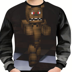 Teens Little Monster 3D Print Sweatshirt Kids Casual Pullover