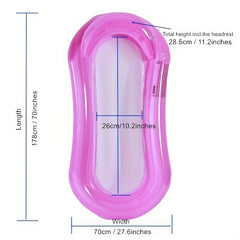 Gradient Mesh Inflatable Lounge Chair for Pool Relaxation
