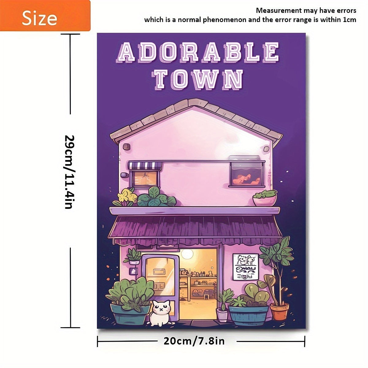 Charming Town Coloring Book 22 Pages Stress Relief Art Adults Teens
