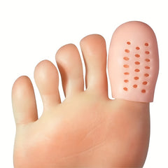 4pcs Soft Gel Toe Caps for Big Toe with Holes Silicone Toe Protector Toe Sleeves