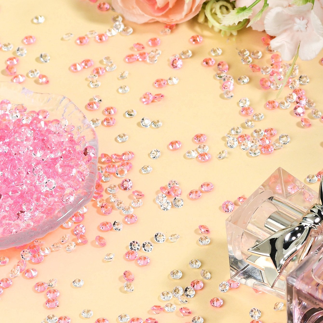 2000pcs 4mm Acrylic Diamond Rhinestone Table Decor For Kids