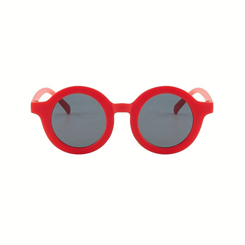 Round Frame Sun Protection Sunglasses for Boys Girls Teens