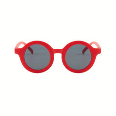 Round Frame Sun Protection Sunglasses for Boys Girls Teens