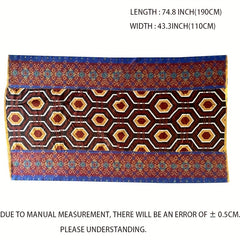 Thick Warm Shawl National Geometric Pattern Blanket Outdoor Cape