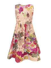 Boho Paisley Floral Print Maxi Dress