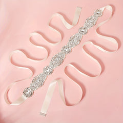 Sunflower Bridal Belt Wedding Dress Waist Chain Sash Faux Pearl Beaded Belt