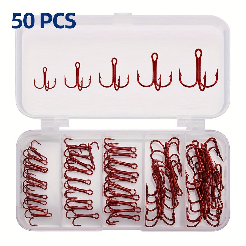 10 Sizes High Carbon Steel Fishing Hooks for Anglers