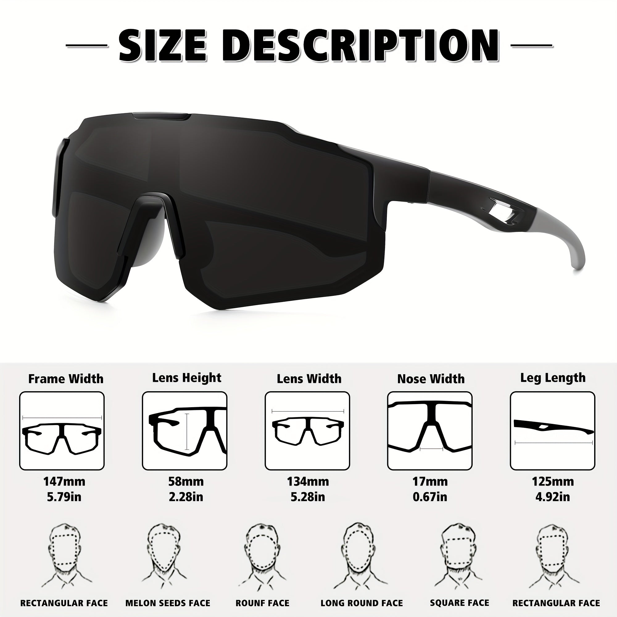Men's Ink Polarized Sunglasses Dazzling Cycling Glasses Unisex