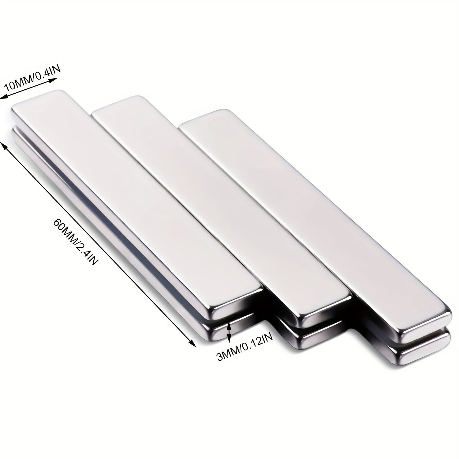 6pcs Neodymium Bar Magnets with Adhesive for Fridge Garage Craft Office