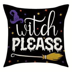 Halloween Linen Throw Pillow Covers