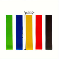 5pcs Yoga Elastic Resistance Band TPE Fitness Stretching Rope Hip Lifting