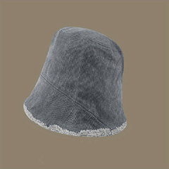 Vintage Solid Denim Bucket Hat