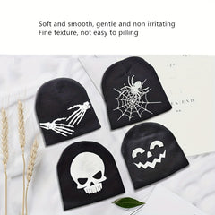 Versatile Sport Knit Beanie Hat with Skull Pattern - Autumn Winter Warm Hat