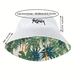 Hip Hop Graffiti Bucket Hat Reversible Printed Sunscreen Basin