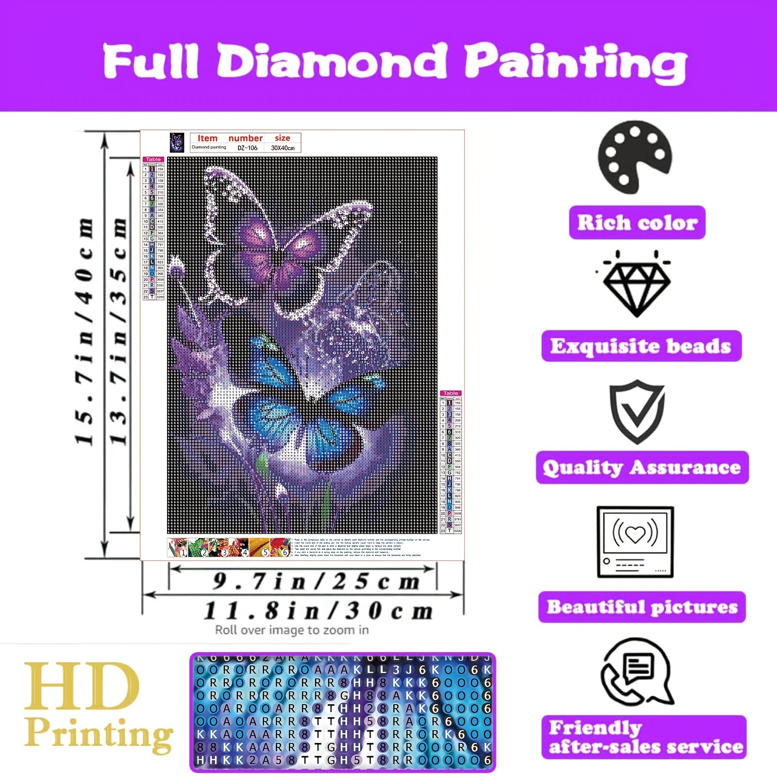 Butterfly Rhinestone Diamond Painting Kit for Adults