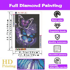 Butterfly Rhinestone Diamond Painting Kit for Adults