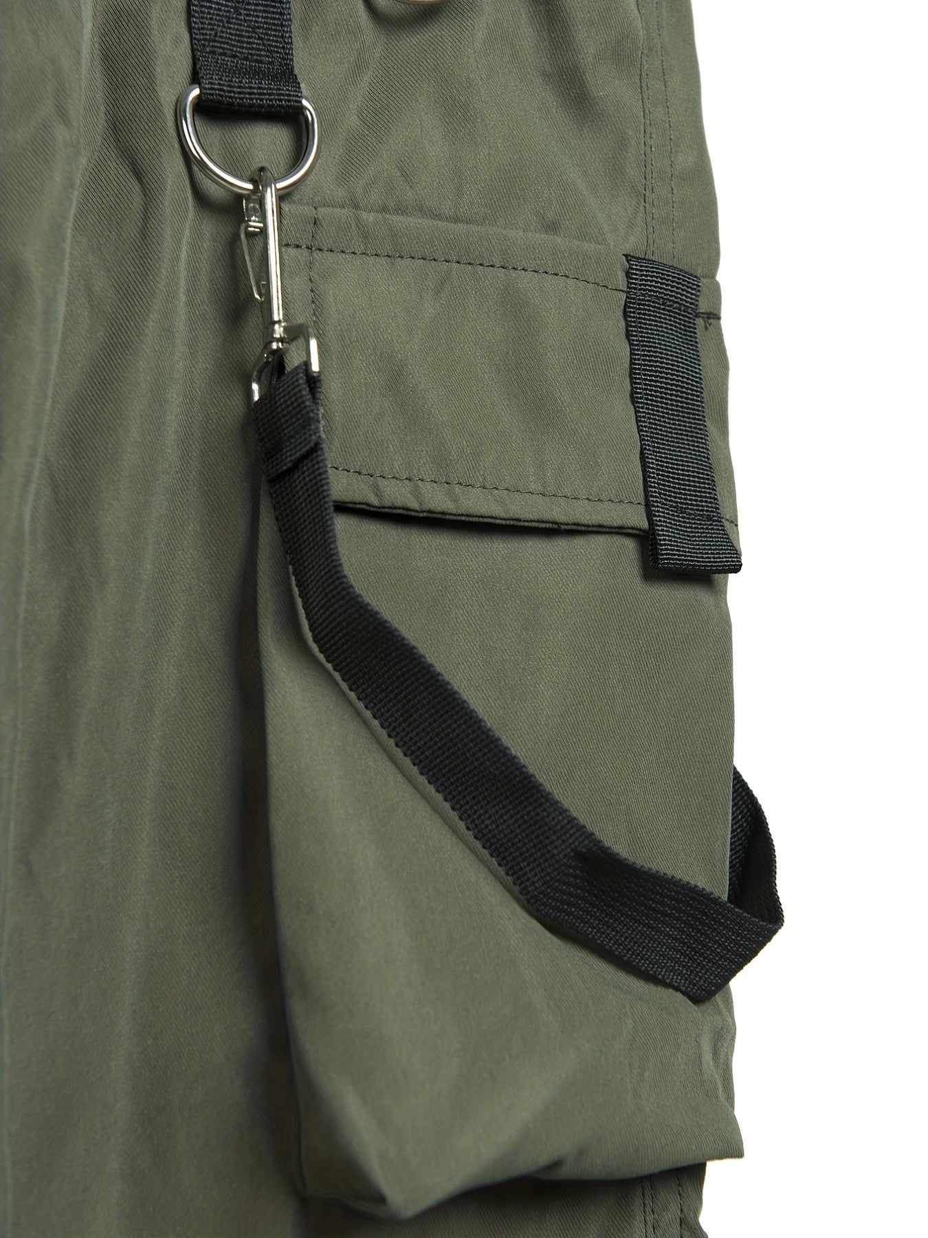 Men's Army Green Cargo Pants with Multiple Pockets