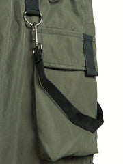 Men's Army Green Cargo Pants with Multiple Pockets