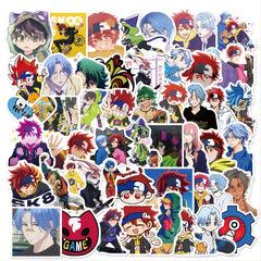 50sheets Anime Cartoon Graffiti Sticker for Ipad Luggage Car Notebook Computer