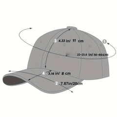 Small M Embroidery Casual Baseball Cap Unisex